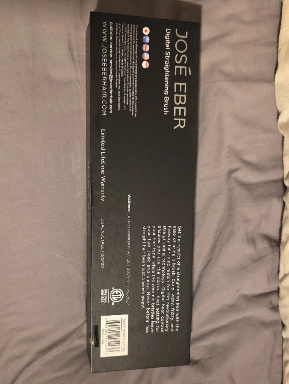 José Eber Black Digital Hair Straightening Brush